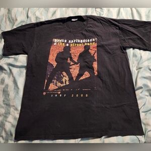 Vintage Y2K Bruce Springsteen 2000 Tour Concert T-Shirt Men's Size 2XL‎